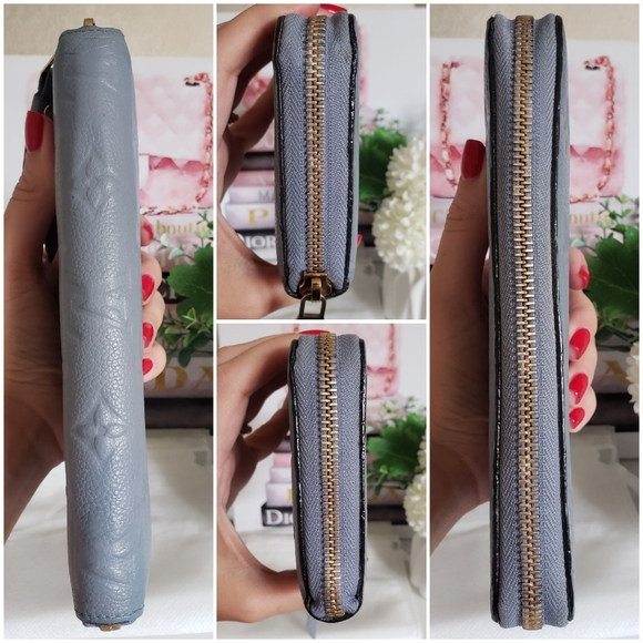**SOLD** Authentic Pre-owned Louis Vuitton Blue Empreinte Zippy Wallet - Picture 7 of 16
